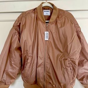 Oversized Water-Resistant Bomber
Jacket for Women